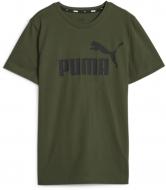 Футболка Puma ESS LOGO TEE B 58696031 р.128 зеленый