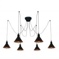 ВІТРИНА! Люстра підвісна Геотон НСБ 02-6х60-192 Павучок-6 Лофт 6xE27 чорний 47612