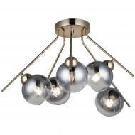 ВИТРИНА! Люстра потолочная Vio Concept Gemo 5x40 Вт Е27 золотой с серым 1560-80-15