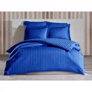 Комплект постільної білизни Stripe Navy Blue сімейний синій SoundSleep