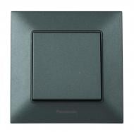 Выключатель одноклавишный одноклавишный Panasonic Arkedia Slim дымчатый 480100216