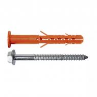 Дюбель универсальный MBRK-STB фасадный с бортиком со стопорным шурупом с пресс-шайбой HEX+T40 Mungo 8x50 мм (1120708)