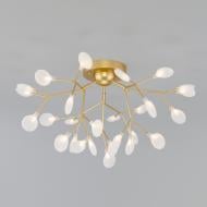 ВИТРИНА! Люстра потолочная Strotskis Foglia 27x3 Вт G4 золото/белый 542