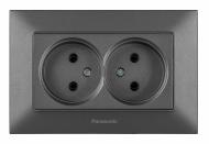Розетка без заземления Panasonic Arkedia Slim дымчатый 480200250