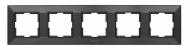 Рамка пятиместная Panasonic Arkedia Slim горизонтальная дымчатый 480500143