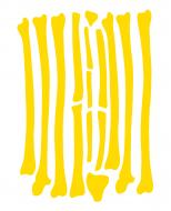 Светоотражающая наклейка LOOM Кости LM-10072-yellow для твердых поверхностей