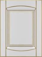 Фасад для кухни Грейд Белый патинированный золотом №383 533x396 Аркьюит