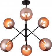 ВИТРИНА! Люстра подвесная Strotskis Corte 6x40 Вт E14 жемчужное золото/черный 70057/6