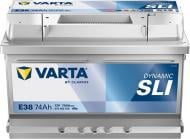 Аккумулятор автомобильный Varta DYNAMIC SLI E38 74Ah 750A 12V «+» справа (574402075)