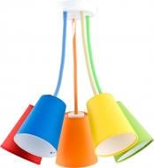 ВИТРИНА! Люстра подвесная TK Lighting Wire Colour 2107 5x60 Вт E27 разноцветный