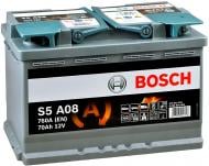 Акумулятор автомобільний Bosch S5 70Ah 760A 12V 0 092 S5A 080 «+» праворуч (0092S5A080)