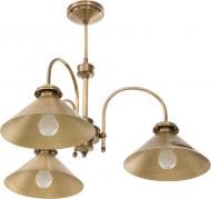 ВИТРИНА! Люстра подвесная Фабрика Світла Конус 3xE27 латунь НСБ 56-3х60-535
