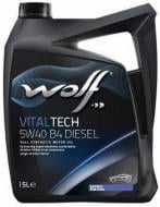 Моторное масло синтетическое WOLF VitalTech B4 Diesel 5W-40 5 л (1042635)