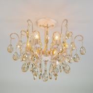 ВІТРИНА! Люстра стельова Strotskis Rosita 6x60 Вт E14 біло-золотистий 10022/6