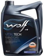 Моторное масло синтетическое WOLF VitalTech Gas (Lpg) 5W-40 5 л (8326097)