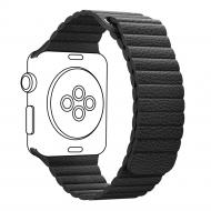 Ремінець Armorstandart Leather Loop для Apple Watch All Series 38/40 mm black ARM48655