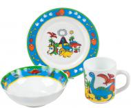 Набор детской посуды VT-404D Динозавры 3 предмета Vittora