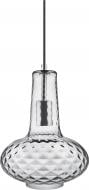 ВИТРИНА! Люстра Ledvance Carved Pendant Pear 1x60 Вт E27 серый дымчатый