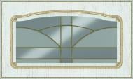 Фасад для кухни Грейд Белая текстура супермат №205 патина золото 355x596 ВТ н/с Римини