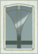 Фасад для кухни Грейд Белая текстура супермат №205 патина золото 713x496 ВТ левый Римини