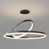 ВИТРИНА! Люстра светодиодная Berger 2x52 Вт LED-модуль хром/черный 7015-PL-52 Black Chrome