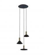 Подвес Nowodvorski Hermanos 3x10 Вт GU10 черный/латунь 8030