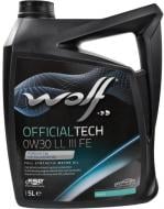 Моторное масло синтетическое WOLF Officialtech LL III FE 0W-30 5 л (1044344)