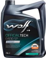 Моторное масло синтетическое WOLF Officialtech Sp 0W-30 5 л (1049043)