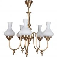 ВИТРИНА! Люстра подвесная Фабрика Світла НСБ 27-5х60-151 Легенда 5x60 Вт E27 латунь