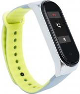 Ремешок Xiaomi Smart Band для Mi Band 3/4 MShell PU grey/green 523246