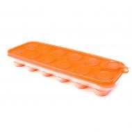 Форма для льда 25х10 см оранжевая с крышкой