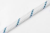 Шнур лавсановий Яхтінг 10 мм 200 м білий із синім