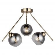 ВІТРИНА! Люстра стельова Vio Concept Gemo 3x40 Вт Е27 золотий із сірим 1560-80-13