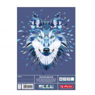 Альбом для малювання A3 20 аркушів 120 г/м² Animals Вовк 11415882W Herlitz