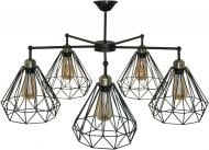 ВІТРИНА! Люстра стельова Геотон НСБ 02-5х60-983 ЛС 1027/5 5xE27 чорний 48006