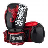 Боксерские перчатки PowerPlay 12oz PP_3007 черный с красным