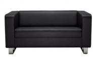 Диван прямой Марбет Retta 2 Soft 11 (на полозьях) черный 1390x780x680 мм