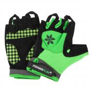 Велорукавички PowerPlay 5284B S чорно-салатовий