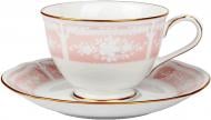 Чашка с блюдцем Noritake Lacewood Gold pink 180 мл