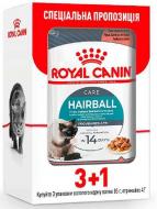 Корм вологий для дорослих котів для виведення грудочок шерсті Royal Canin Hairball Care в соусі 3+1 шт. 85 г