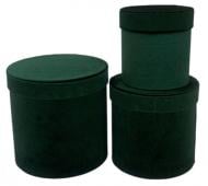 Коробка подарункова UFO UFO W2907 15х15см VELVET GREEN круг