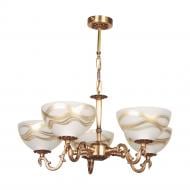 ВІТРИНА! Люстра підвісна Фабрика Світла Каліппо 5x60 Вт E27 антична бронза/антична латунь НСБ 15-5х60-051