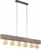 ВИТРИНА! Люстра подвесная TK Lighting Artwood 6x60 Вт E27 дуб 2666