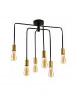 Люстра подвесная Nowodvorski Axis 6x60 Вт E27 черный/золото 9296 Люстра подвесная Nowodvorski Axis 6x60 Вт E27 черный/золото 9296