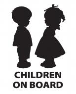 Светоотражающая наклейка LOOM Children On Board LM-10204-black для твердых поверхностей