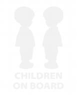 Светоотражающая наклейка LOOM Children On Board 2 LM-10207-white для твердых поверхностей