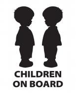 Светоотражающая наклейка LOOM Children On Board 2 LM-10207-black для твердых поверхностей