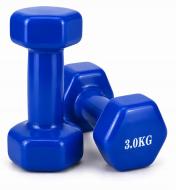 Набор гантелей Feel Fit DT298 с виниловым покрытием 2х3 кг синий