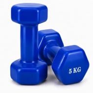 Набор гантелей Feel Fit DT304 с виниловым покрытием 2х5 кг синий Набор гантелей Feel Fit DT304 с виниловым покрытием 2х5 кг синий