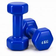 Набор гантелей Feel Fit DT301 с виниловым покрытием 2х4 кг синий